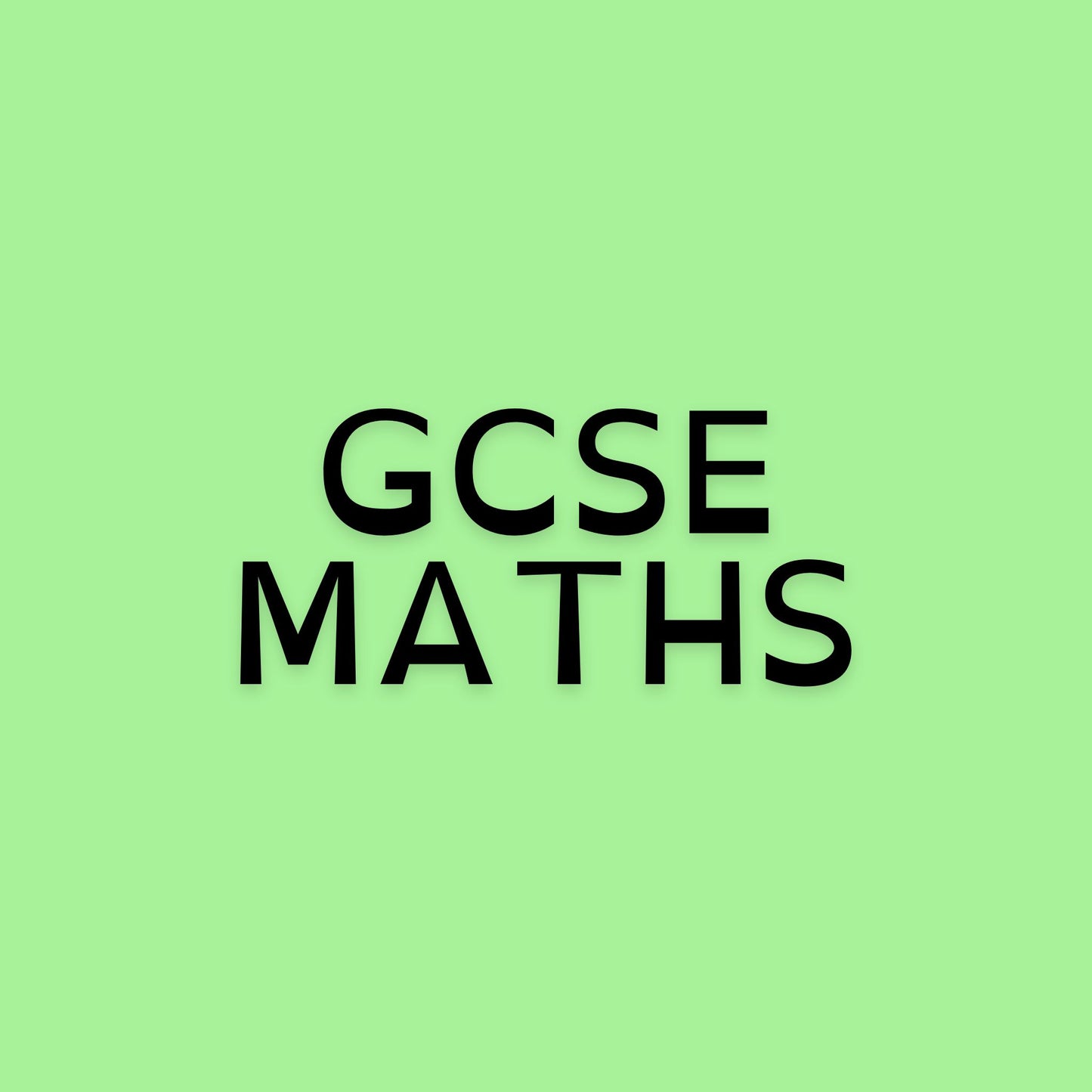 GCSE Maths
