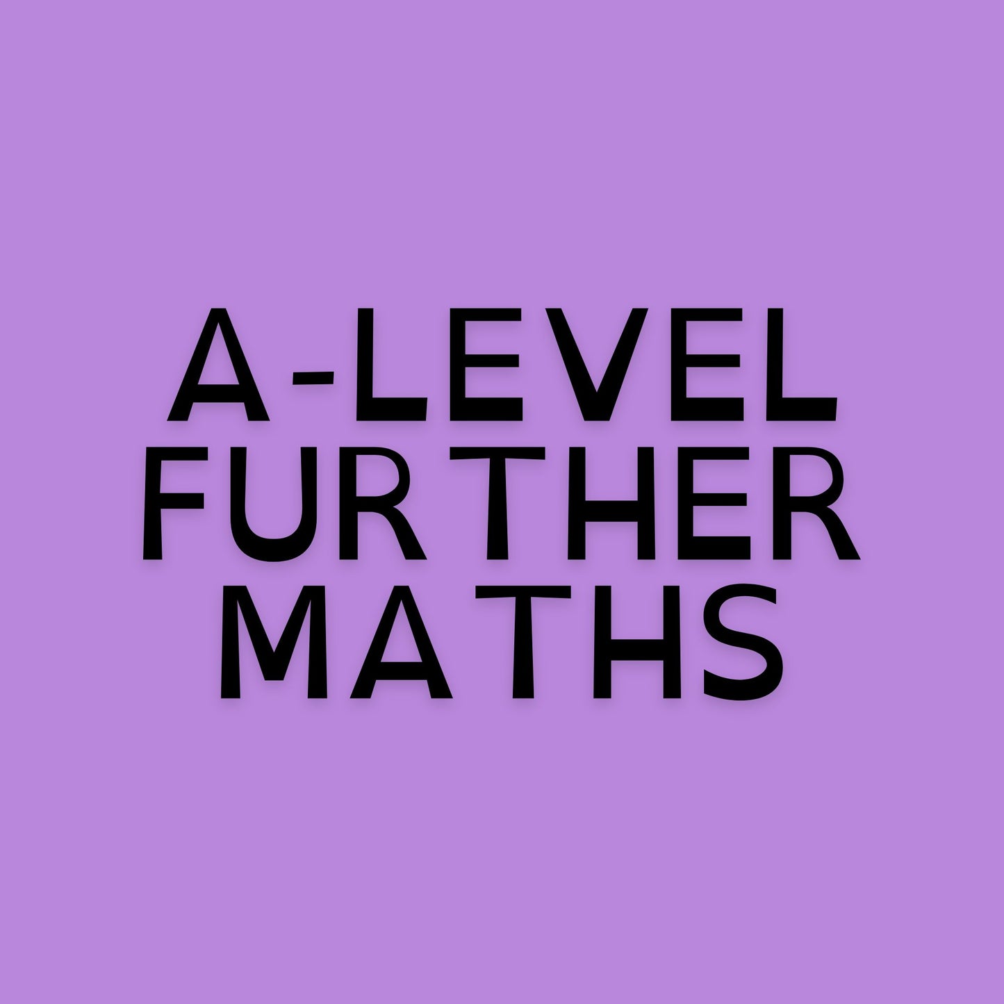 A-level Further Maths